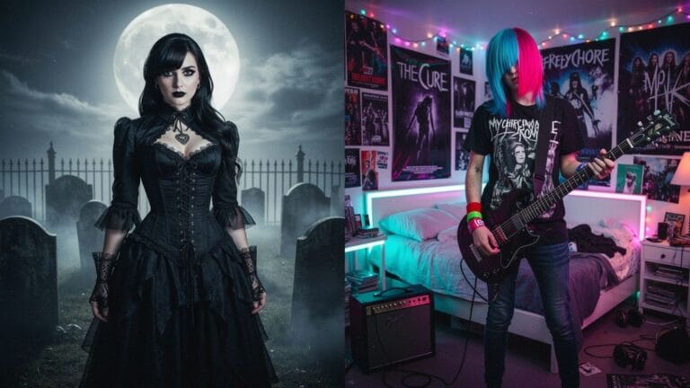 Emo vs. Goth: Der Unterschied in den 2000ern – Musik, Mode und Kultur im Vergleich