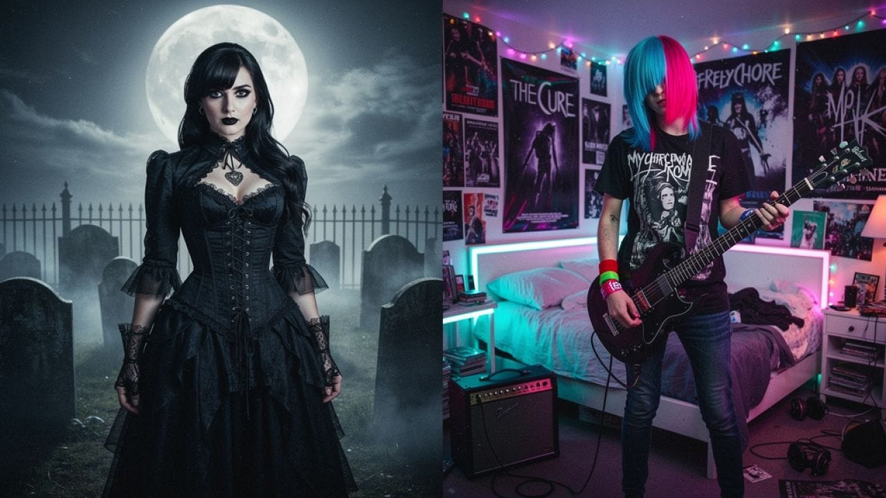 Emo vs. Goth: Der Unterschied in den 2000ern – Musik, Mode und Kultur im Vergleich