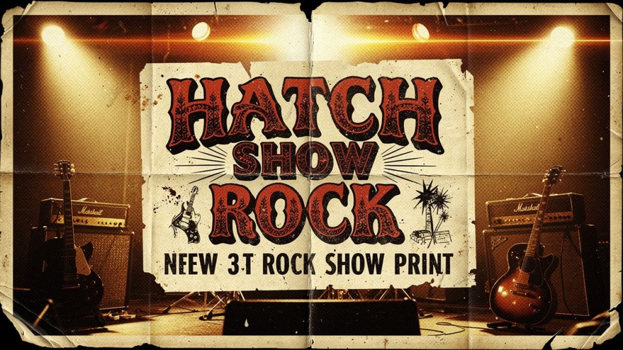Hatch Show Print Stil: Wie der ikonische Letterpress-Look den Alternative Rock prägt