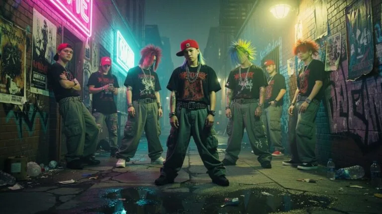 Nu-Metal Mode: Weite Hosen und rote Kappen – Der Look, der eine Ära prägte